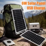 Panneau solaire 6V 6W, batterie solaire Flexible, Portable, étanche, Kit de système solaire, batterie externe USB, chargement de téléphone, voyage de Camping en plein air