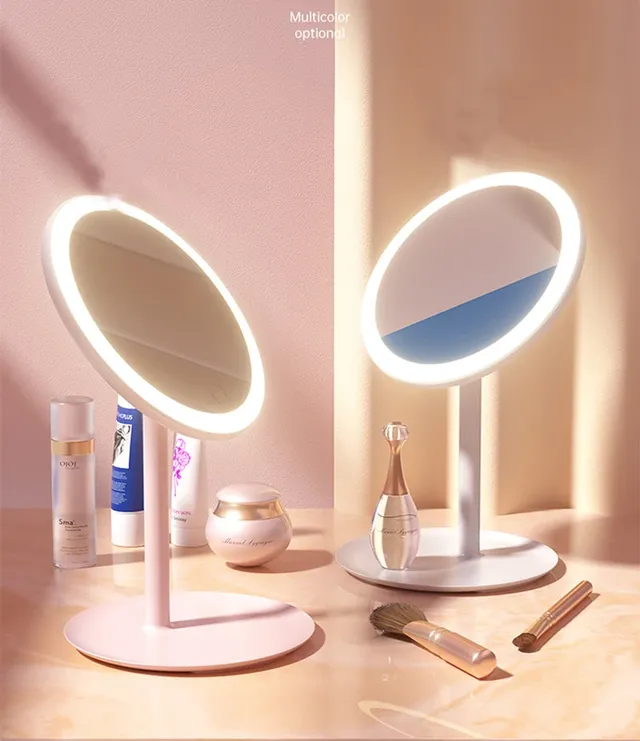 Miroir de maquillage avec lumière LED