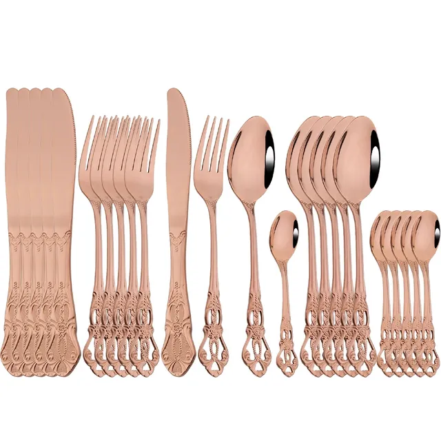 Or Rose Ensemble de Couverts En Acier Inoxydable…