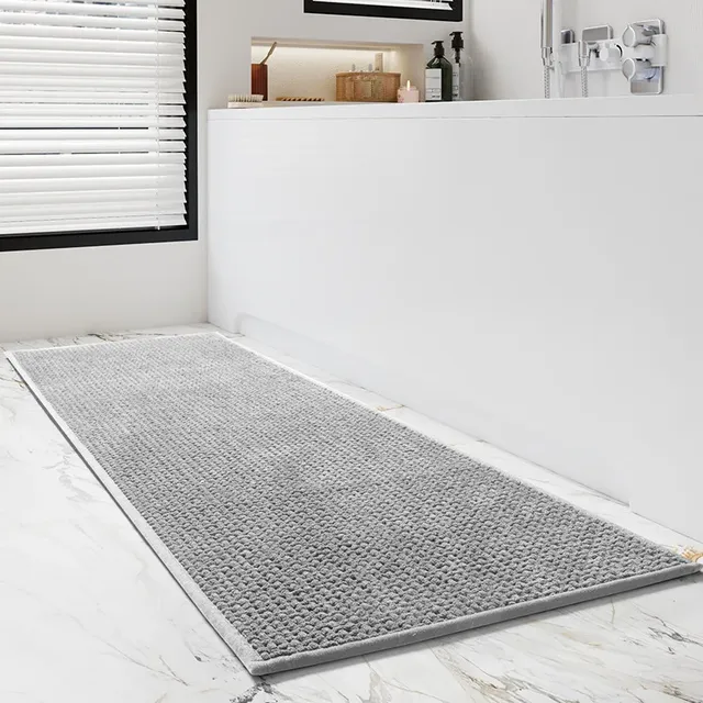 Long lea à côté de la baignoire Tapis de bain tissés en… – vue 2