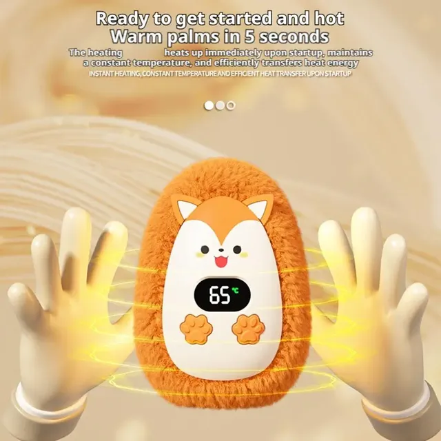 Chauffe-mains en peluche pratique 3 réglages de… – vue 4