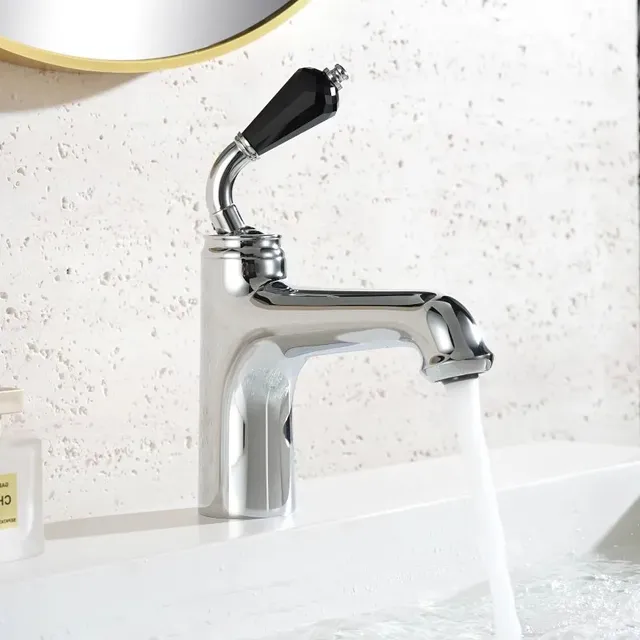 Mitigeur lavabo monobloc chromé laiton bec courbé… – vue 4