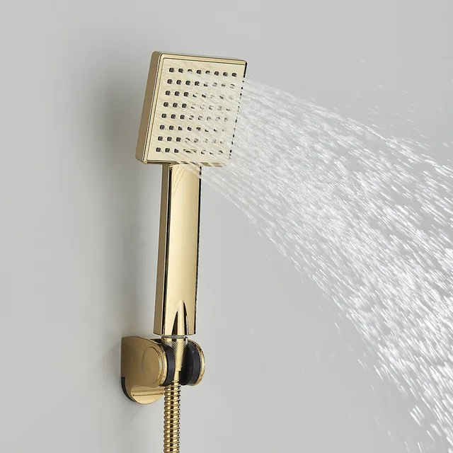 Robinet de baignoire noir doré – vue 3