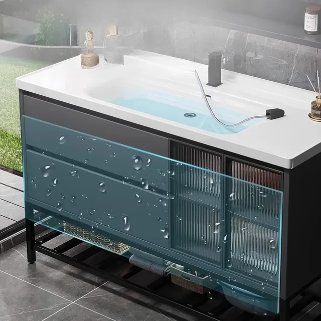 Meuble de salle de bain noir – vue 4