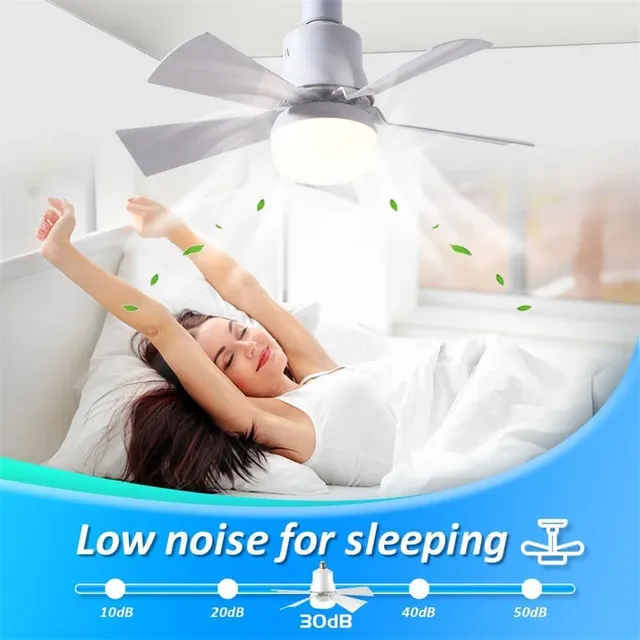 LED ventilateur de plafond avec lumière E27 prise… – vue 3