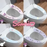 Coussin de siège de toilette antidérapant Kawaii, Sanrios Kuromi, mélodie, anime mignon, maison propre et hygiénique, tabouret de fermeture, décoration HOWC