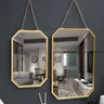 Miroir mural carré en fer forgé de Style nordique – vue 3