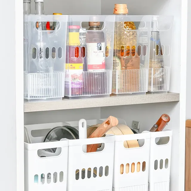Panier rangement cuisine portable empilable transparent… – vue 3