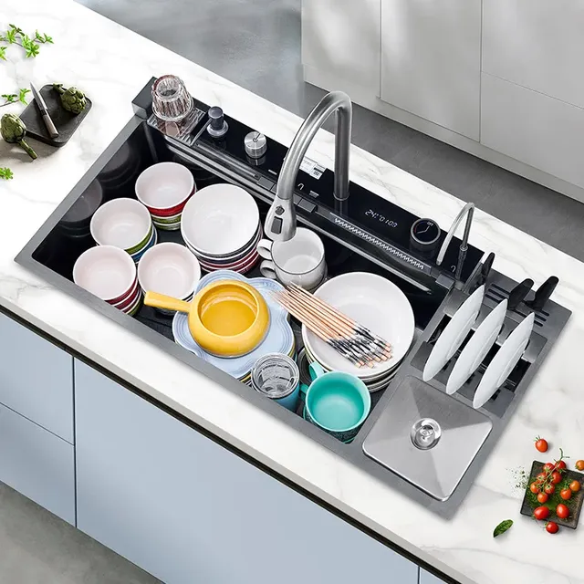 Évier cuisine encastrable inoxydable rectangulaire bac… – vue 5