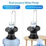 Pompe distributrice d&rsquo;eau automatique, bouton tactile, interrupteur à une touche, bouteille de 5 gallons, tuyau en acier inoxydable, fontaine de boisson à Circulation d&rsquo;eau silencieuse