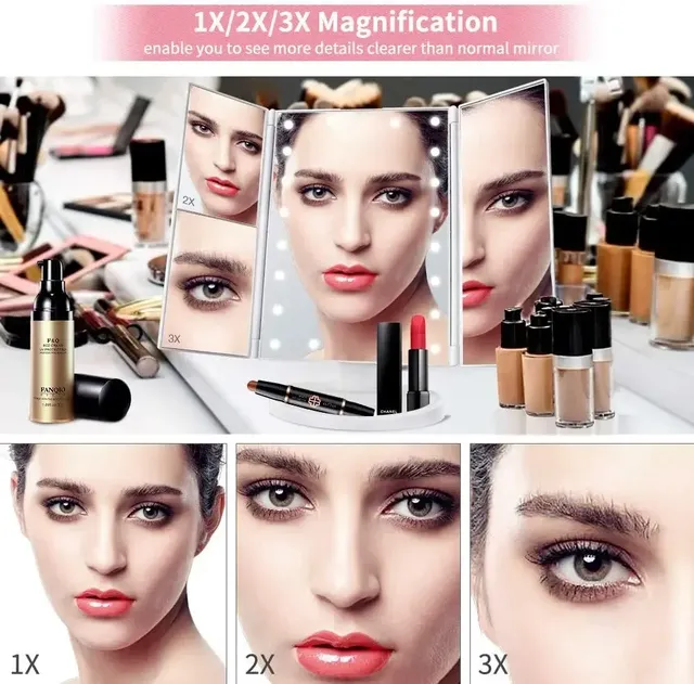 Miroir de maquillage à grossissement 2X 3X – vue 6