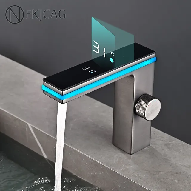 Mitigeur lavabo monotrou contemporain acier inox brossé… – vue 2