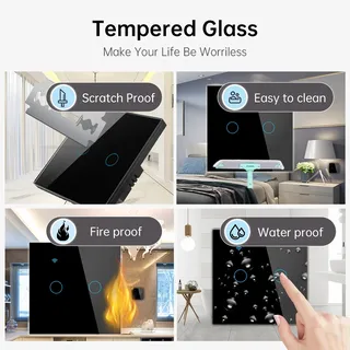 Smart Life Tuya WiFi lumière interrupteur d'escalier 2 boutons 1/2/3…