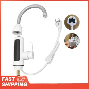 3000W 220V électrique cuisine chauffe-eau robinet instantané chaud en acier inoxydable robinet d&rsquo;eau chauffage ABS sans réservoir robinet de chauffage froid 
﻿