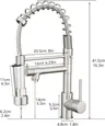 Robinet d'évier de cuisine avec pulvérisateur extractible – vue 6