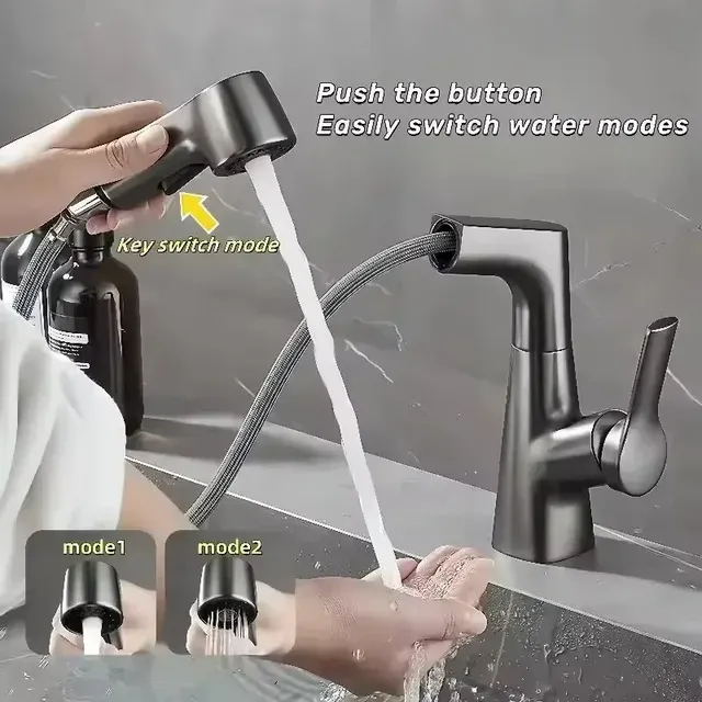 Robinet de salle de bains de Type extractible rotatif – vue 4