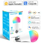 9W WiFi Homekit lampe E27 LED RGB lampe Siri contrôle fonction de minuterie variable 110V 220V ampoule intelligente fonctionne pour Alexa Google Home
