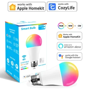 9W WiFi Homekit lampe E27 LED RGB lampe Siri contrôle fonction de minuterie variable 110V 220V ampoule intelligente fonctionne pour Alexa Google Home 9W WiFi Homekit lampe E27 LED RGB lampe Siri contrôle fonction de minuterie variable 110V 220V ampoule intelligente fonctionne pour Alexa Google Home