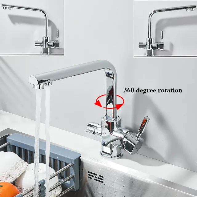 Mitigeur cuisine filtrant laiton chromé bec haut… – vue 3