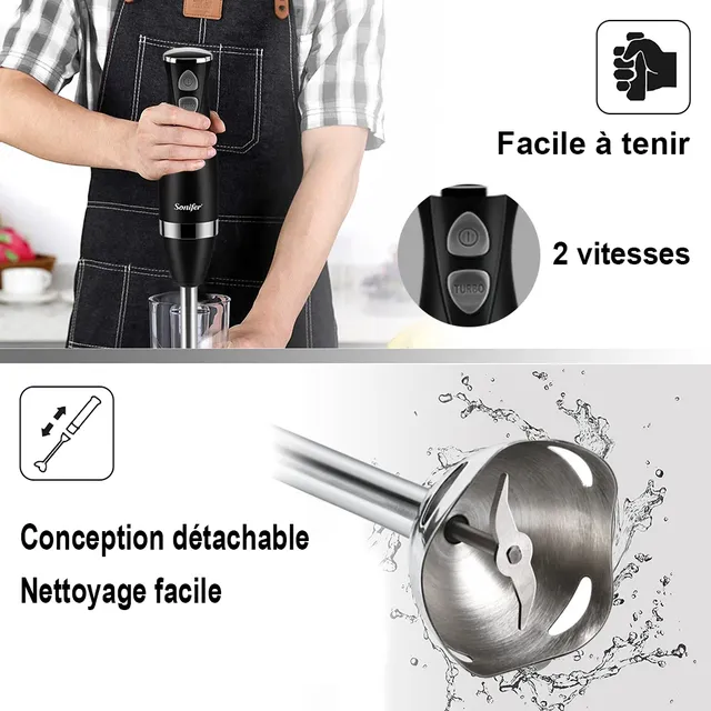 Mélangeur à main électrique en acier inoxydable – vue 6