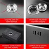 Éviers de cuisine en acier inoxydable noir – vue 4
