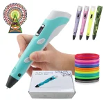 Stylo 3D pour enfants, stylo de dessin imprimé 3D, ensemble amusant pour enfants, cadeau créatif d&rsquo;anniversaire et de noël avec Filament PLA