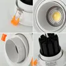 Dimmable LED intégré Zoom 15-60 degrés COB Downlight 7W… – vue 5