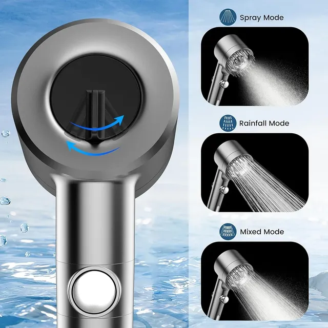 Pommeau de douche filtré haute pression avec main – vue 4