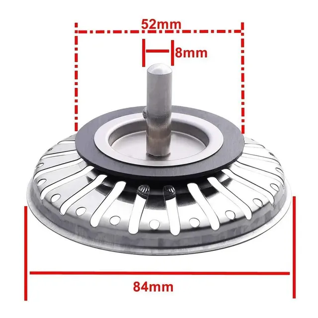 Bouchon crépine évier cuisine acier inox chromé miroir… – vue 6