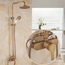 Pommeau de douche mural en laiton antique