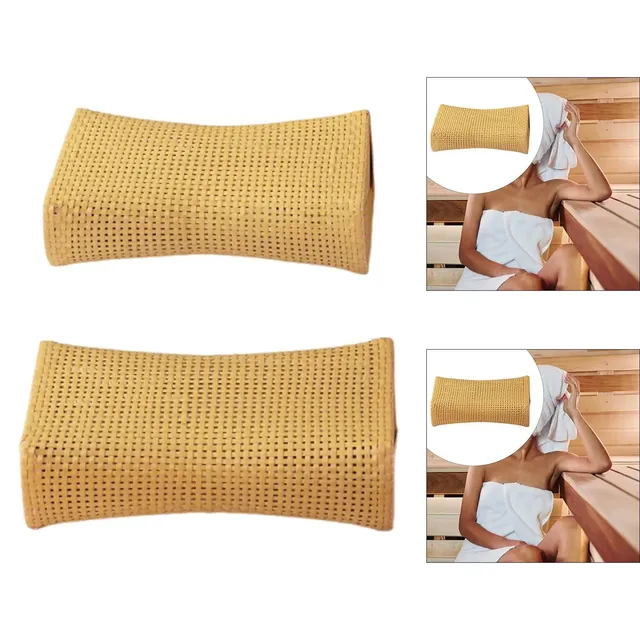 Oreiller sauna imitation rotin tressé ergonomique… – vue 2