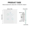 Commutateur WiFi intelligent interrupteur tactile ue – vue 3