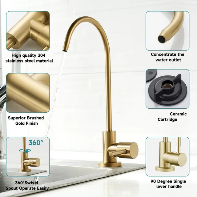 Robinet de cuisine en acier inoxydable 304 – vue 3