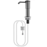 Distributeur de vaisselle de comptoir de cuisine avec tube d&rsquo;extension, presse à main, pompe à liquide en plastique Regina, accessoires d&rsquo;évier