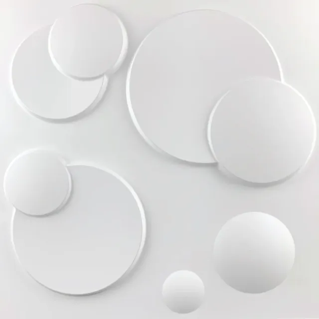Panneau mural 3D blanc en mousse et brique