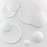 Panneau mural 3D blanc en mousse et brique – vue 1