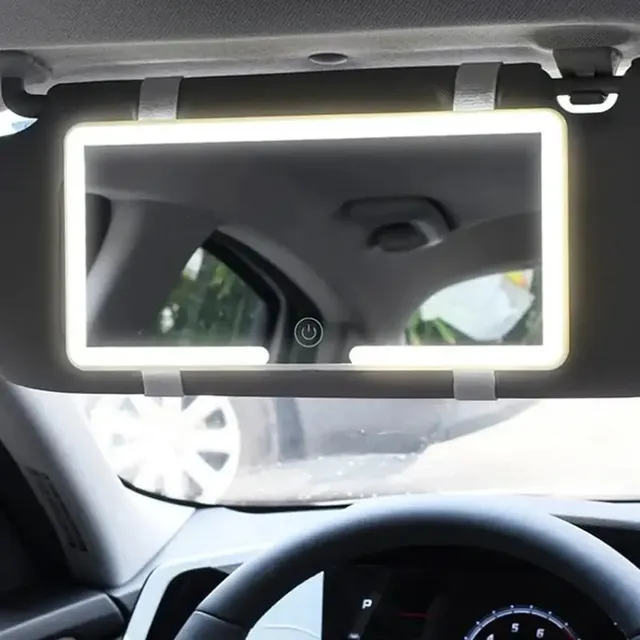 Miroir de vanité de pare-soleil de voiture de LED avec 3… – vue 3