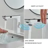 Robinet de lavabo à capteur intelligent blanc – vue 4