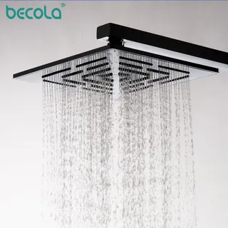 Pommeau de douche pluie carré en acier inoxydable