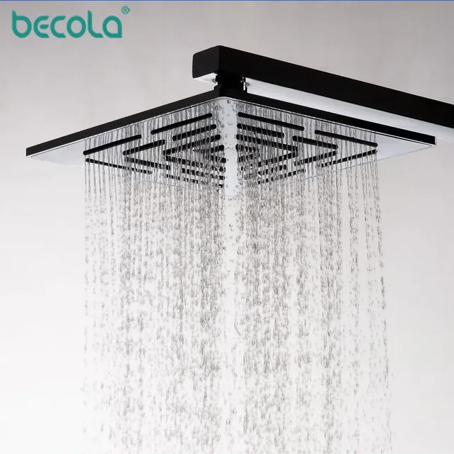 Pommeau de douche pluie carré en acier inoxydable