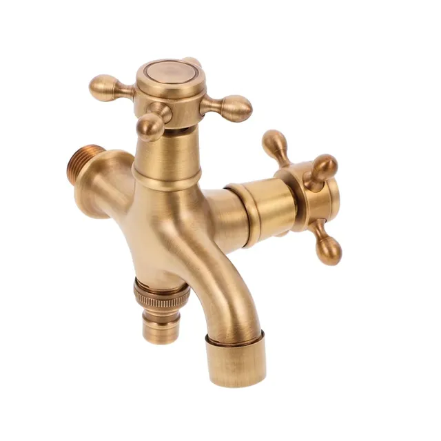 Petit robinet de piscine rétro en laiton Antique – vue 5