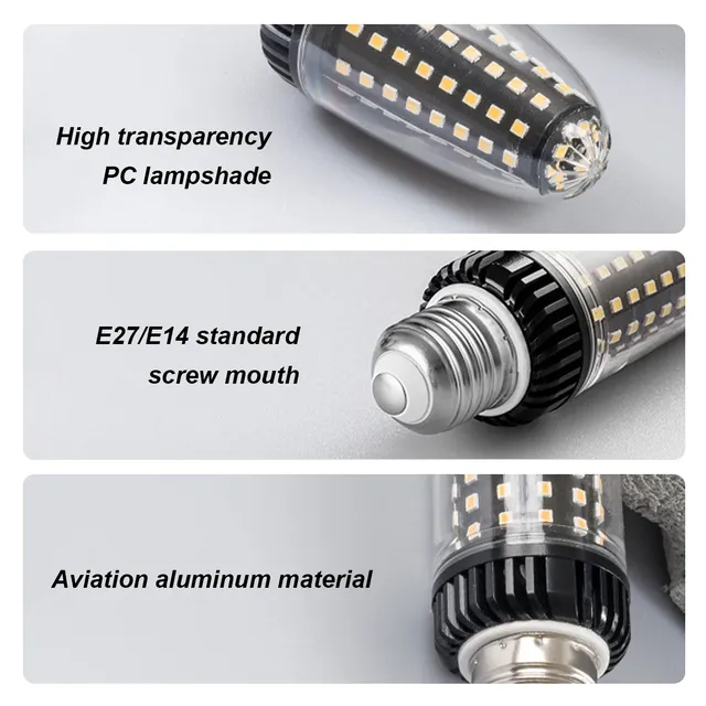 Lampe à LED ampoule de maïs 20w 30w 220v 240v E14 E27… – vue 5