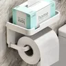 Support porte papier toilettes tablette intégrée noir… – vue 3