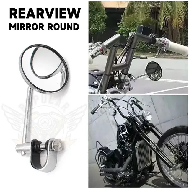 Rétroviseur de moto convexe rond de style rétro… – vue 3