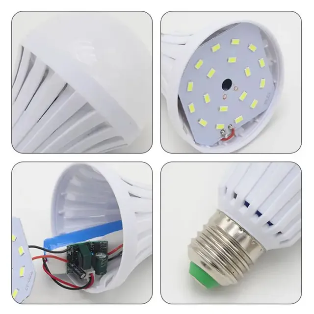 Ampoule LED rechargeable E27 bulbe A60 opalin diffuseur… – vue 5