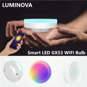 Ampoules intelligentes WiFi GX53 220V, couleur changeante, variable, compatible avec Alexa/Google, synchronisation de la musique, projecteur, lumière d&rsquo;armoire