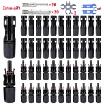 Kit de connecteurs solaires photovoltaïques 600/400/200/100/40/20/10 pièces, connecteurs solaires de panneau 1000V 30A pour PV/MC 2.5/4/6 mm2