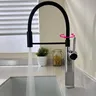 Robinet de cuisine à nervures en or brossé – vue 3