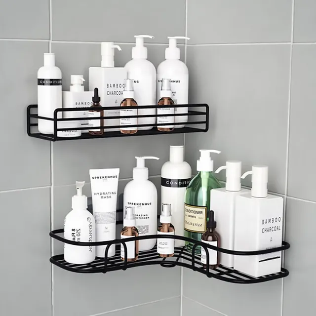 Étagère murale métallique noire grillagée drainante… – vue 2