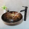 Vasque ronde verre trempé finition métallique cuivrée… – vue 6